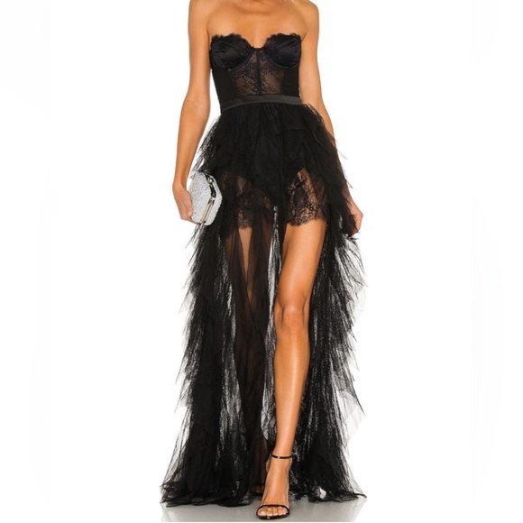 ❌SOLD❌For Love & Lemons X REVOLVE Bustier Gown in Black New with Tags! - Picture 2 of 14